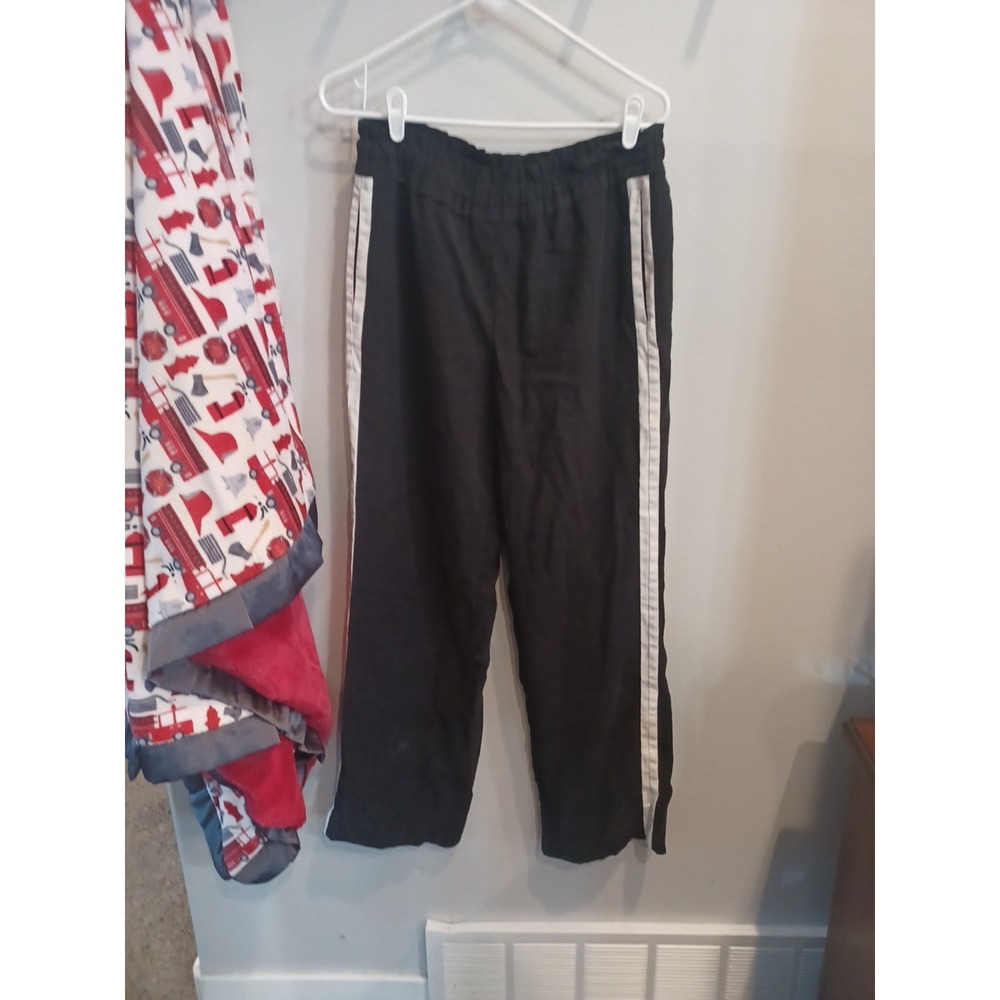 Simply Vera Vera Wang Black Side Stripe Track Pants Womens Medium‎ Elastic Waist